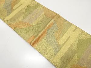 アンティーク　佐賀錦　ヱ霞に遠山・古典柄織り出し袋帯（材料）